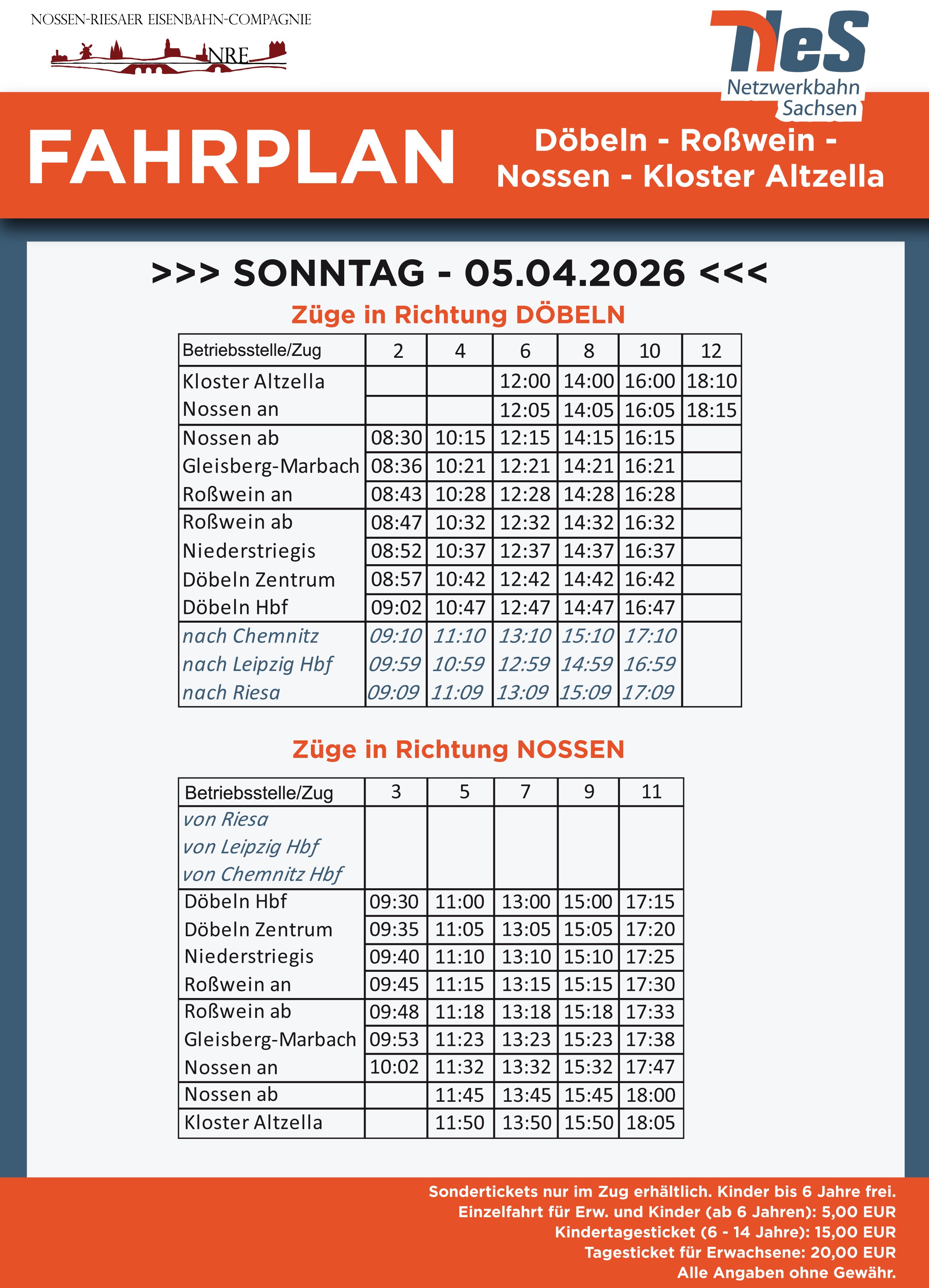 Fahrplan 5