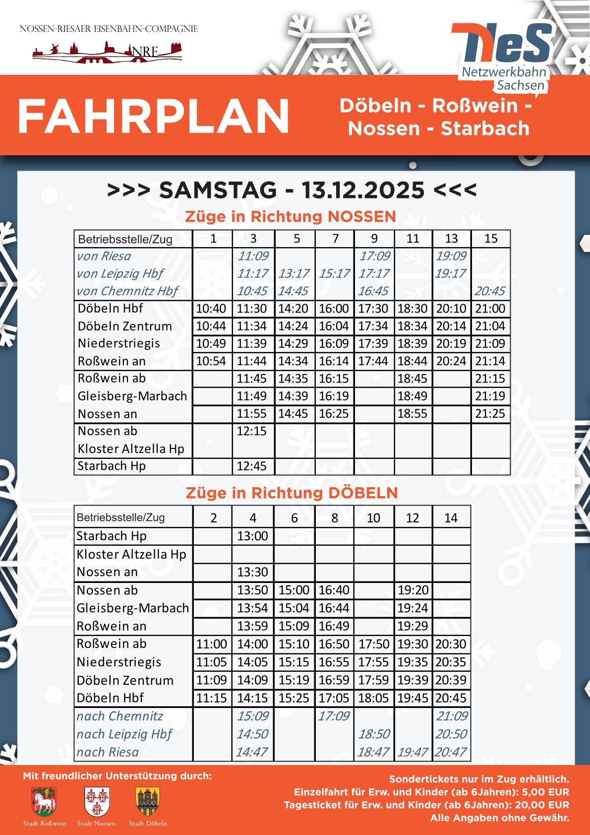 Fahrplan 13 12 2025