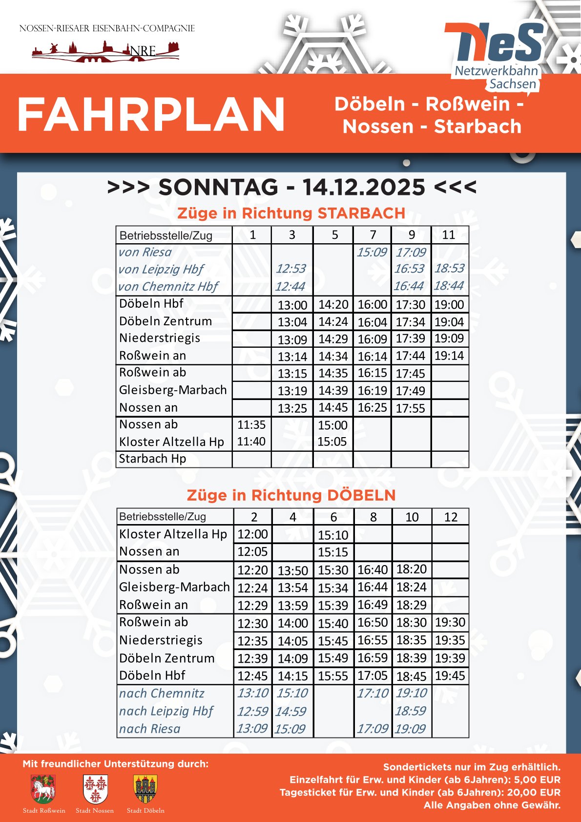 Fahrplan 14 12 2025